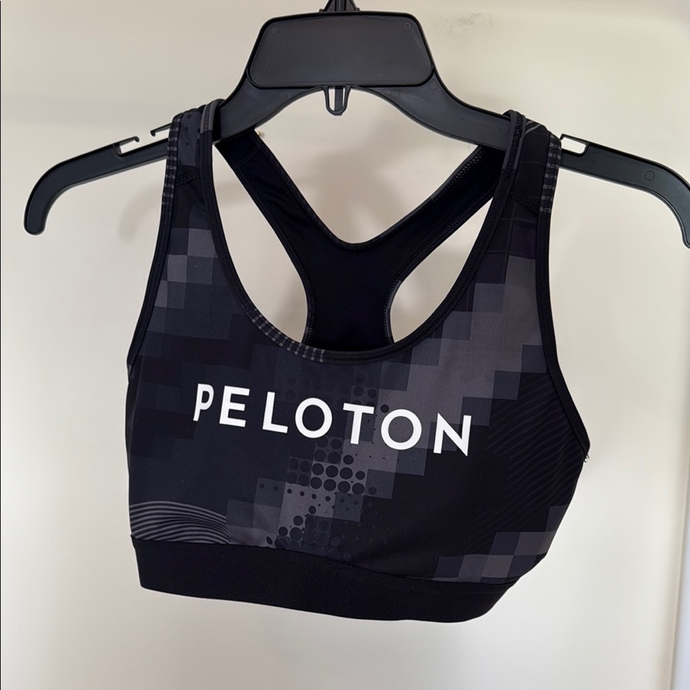 Peloton Black and Gray Sports Bra
